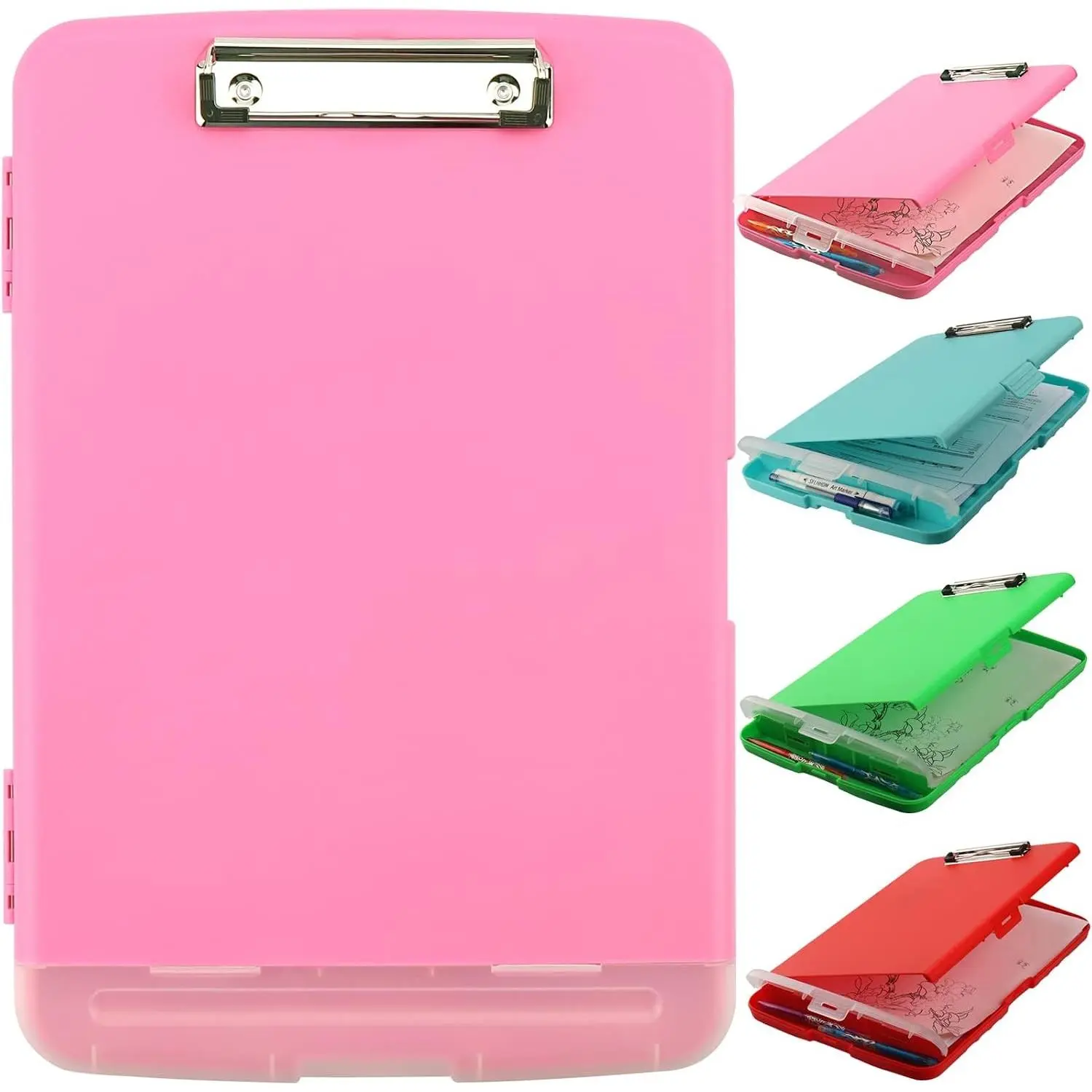 Plastic Clipboard with Storage, High Capacity Clip Boards 8.5x11 with Storage, Heavy Duty Nursing Clipboard Folder, Clipboards Cute, Letter A4 Size Clipboards with Storage for Teachers, Nurse