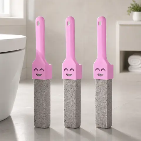 Multifunctional 1-3 Pack Long Handle Pumice Stone Toilet Cleaner - Heavy Duty Limescale & Hard Water Stain Remover, House Cleaning Tools, Bathroom Cleaning Kit Tools for Toilet Bowl Rings, Kitchen Sink