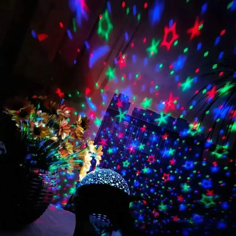 Star Moon Galaxy Projector Night Light, Multi-Color Starry Sky Projection Lamp, Romantic Bedroom Atmosphere Decor, Decorative Atmosphere Light, Holiday Gift