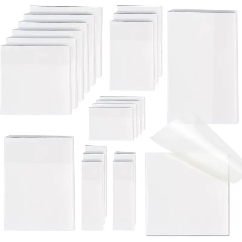 1000‑Sheets Transparent Sticky Notes, 6 Sizes Clear Waterproof PET Self‑Adhesive Notes, See‑Through Translucent Memo Pads for Book Annotation, School & Office Supplies
