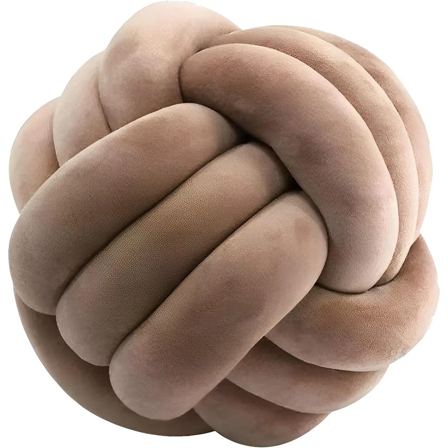 Knot Ball Pillows, Round Throw Pillow Cushion (Coffee,8.5")| Home Decor Soft Plush Pillow, Throw Knotted Ball Pillow, Stress-relief, Cute Decor for Kids Room,Sofa,Bed,Gift