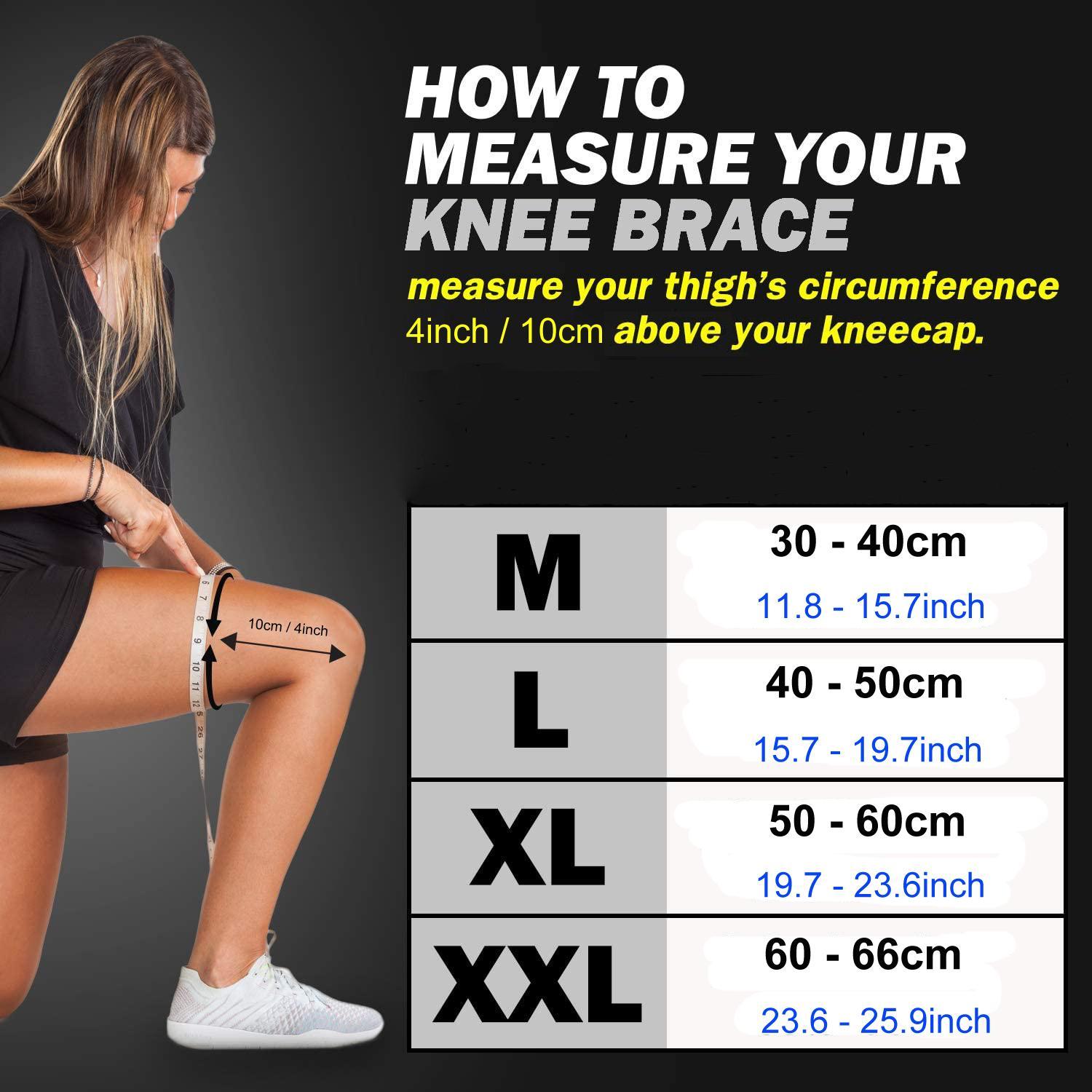 Professional Knee Brace for Pain Relief, 1 Count Knee Cover with Patella Pad & Side Stabilizers, Compression Knee Sleeve for Meniscus Tear, Runner, Workout, Sports Knee Brace, Patellar Knee Brace