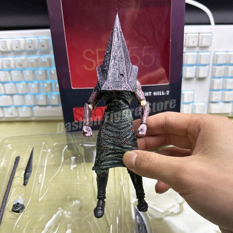 Figma Sp-055 Silent Hill Pyramid Head Action Figure 17cm Red Pyramid Thing Revelation 3D Figure PVC Bubble Head Nurse Model Toys
