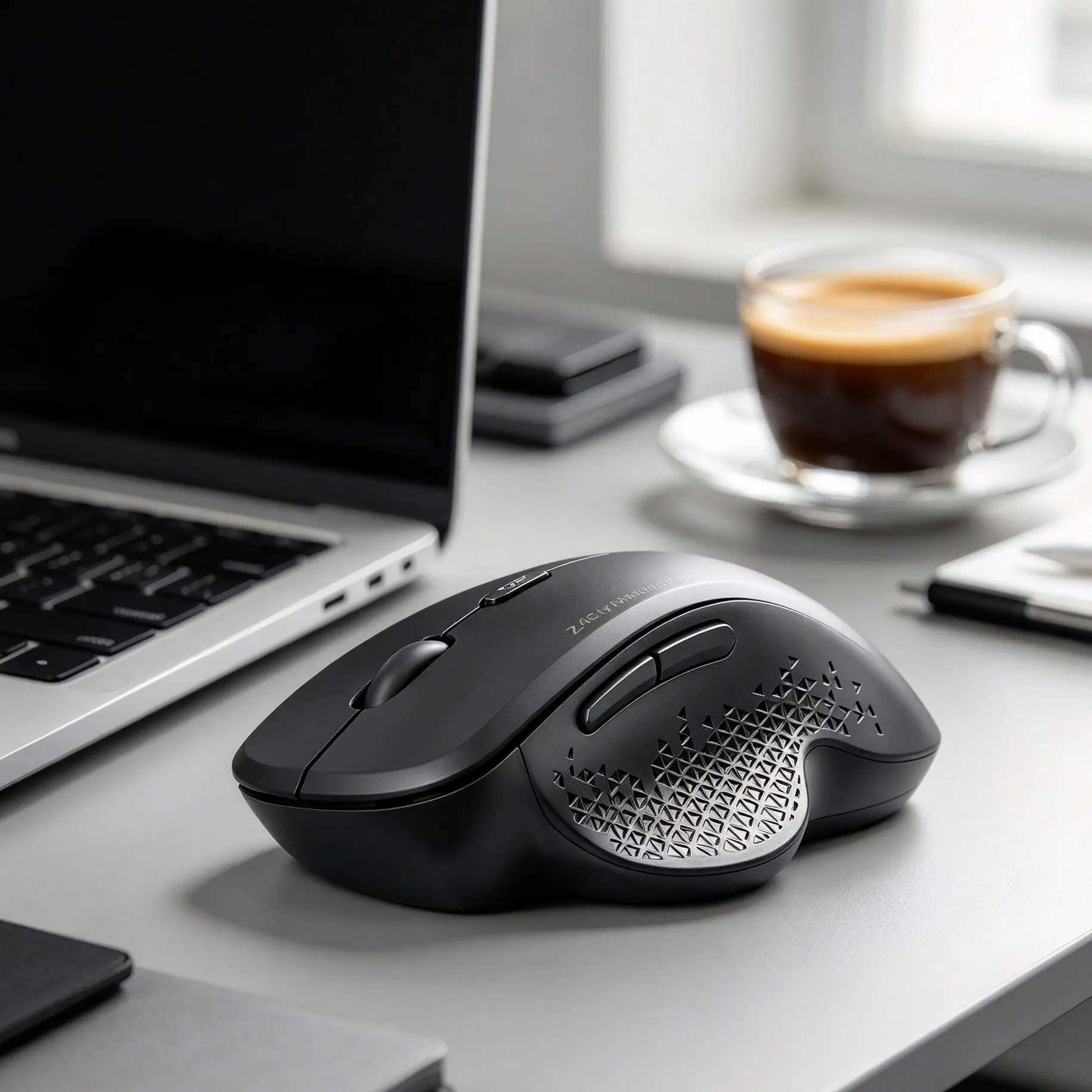 2.4G Single Mode Wireless Computer Mouse, Dry Battery Supply, Ergonomic Comfort Grip, Anti-slip Side Design, Plug and Play, Compatible with Laptop & Desktop, For Long Hour Office & Home