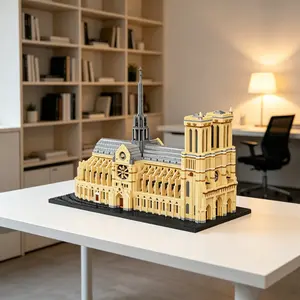 World Famous Architecture Micro Mini Building Blocks Toy, Assembly Building Blocks, Ideal for Architects and Collectors, Stress Relief Desk Decor, Perfect Gift