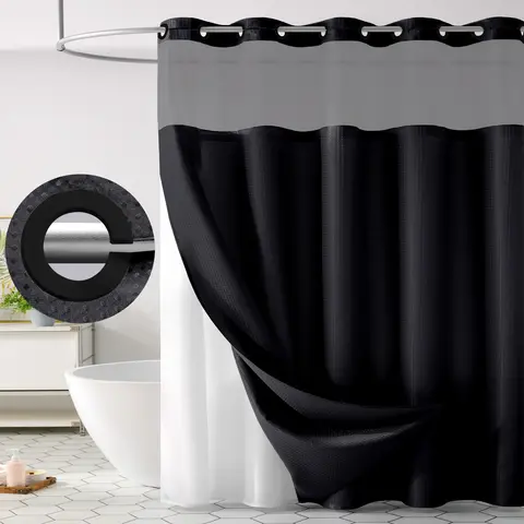 【Black Friday】Waterproof Fabric Shower Curtain with Modern Minimalist Design, Decorative Bathroom Curtain for Home, Hotel, and Dorm Decor #GLOBAL PICKS