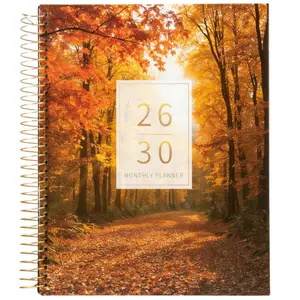2026-2030 Monthly Planner/Calendar - January 2026 to December 2030, 5-Year Monthly Planner, Autumn-Themed Cover Design Notebook, Yearly Calendar Planning, Monthly Tabs, 60-Month Calendar, 5.5 x 8.3 inches, Thick Paper, Elastic Cover, Durable Double-Wire S