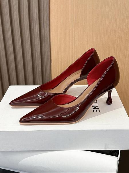 Women's Pointed Toe Stiletto Heels, PU Leather Upper, Rubber Sole, Elegant Spring & Fall Shoes, Fashionable Office Wear, Stiletto Heeled Pumps