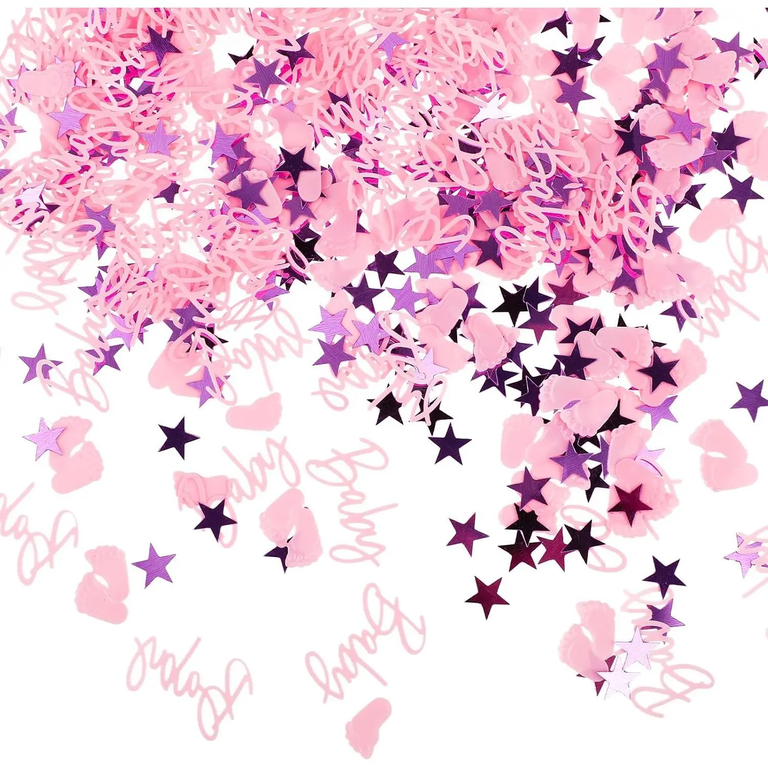 1000 count  Shower Decorations -  Girl Party Table Scatter Confetti, Sprinkle Decor for  Party Supplies ( )