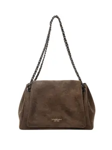Retro Armpit Bag, PU Material, Solid Color, All-Season Messenger Bag, Chain Strap Design, Fits Phones & Lipstick, Daily Use, Dating, Gatherings