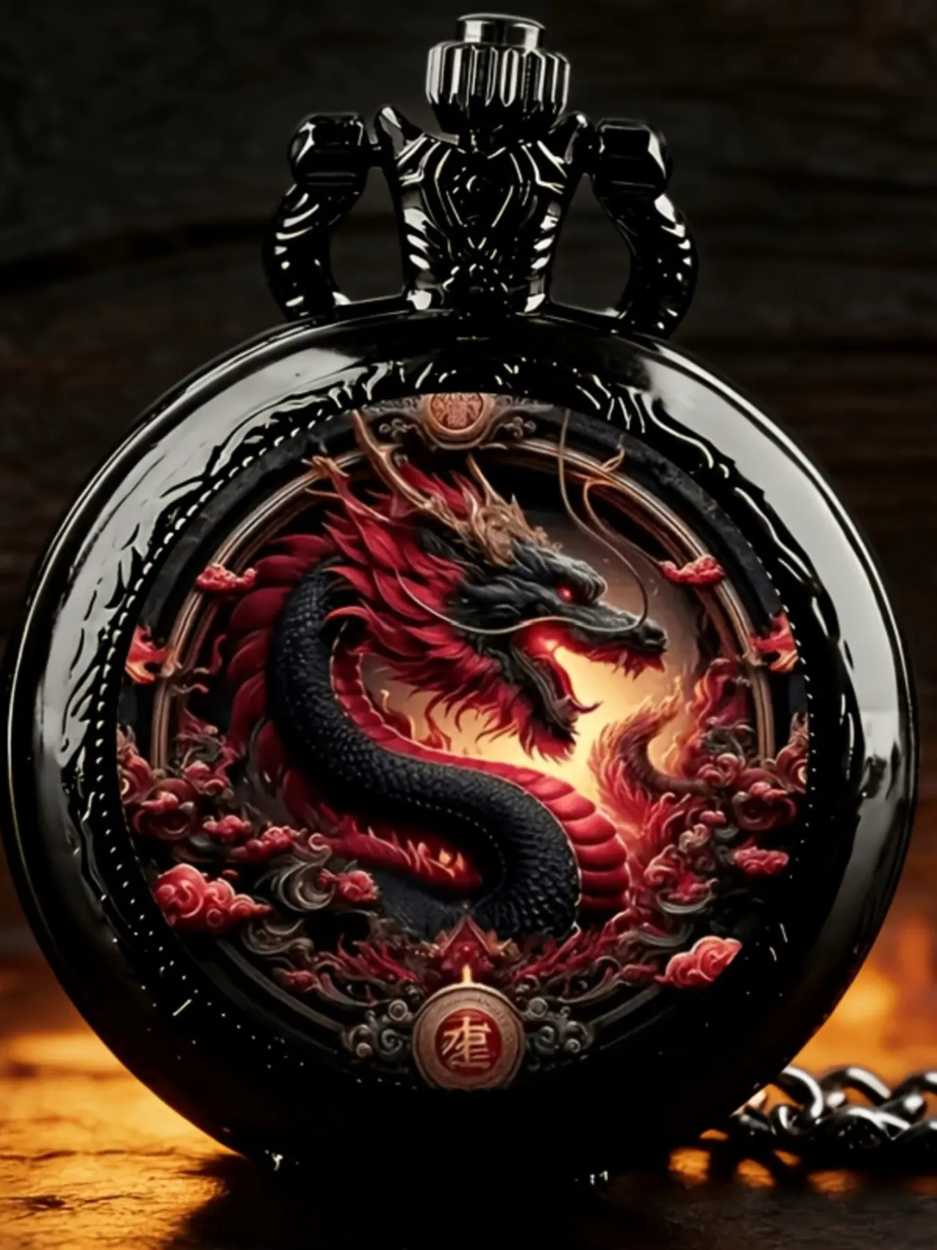 Medium Pocket Watch, Quartz Movement, Fashion Accessory, Unisex, Perfect Gift for Holidays, Stylish Timepiece for Men and Women