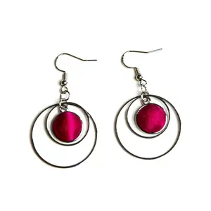 European Classic Silk Multicolored Earrings Good Quality Silk Earrings With Box Packaging