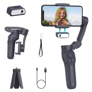 global pick tracking phone gimbal stabilizer, 3-axis smartphone foldable gimbal for iphone, gimbal with focus wheel vlog stabilizer for iphone 15 14 pro max & android, tripod remote