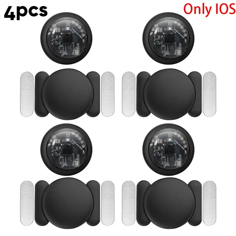 Black Vehicle Tracker, Magnetic Tracker, Untraceable Tracker, Available Worldwide, Compatible with iOS Find My Only, No Monthly Fees, Replaceable Battery, Suitable for All Vehicles and Personal Belongings