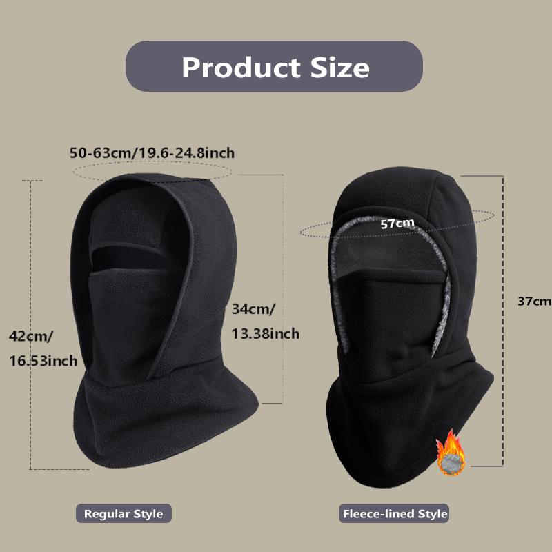 Outdoor Winter Warm Hat Neckband Integrated Cycling Mask Sports Ski Head Cover Neck Windproof Cold One-Piece Pullover Hat
