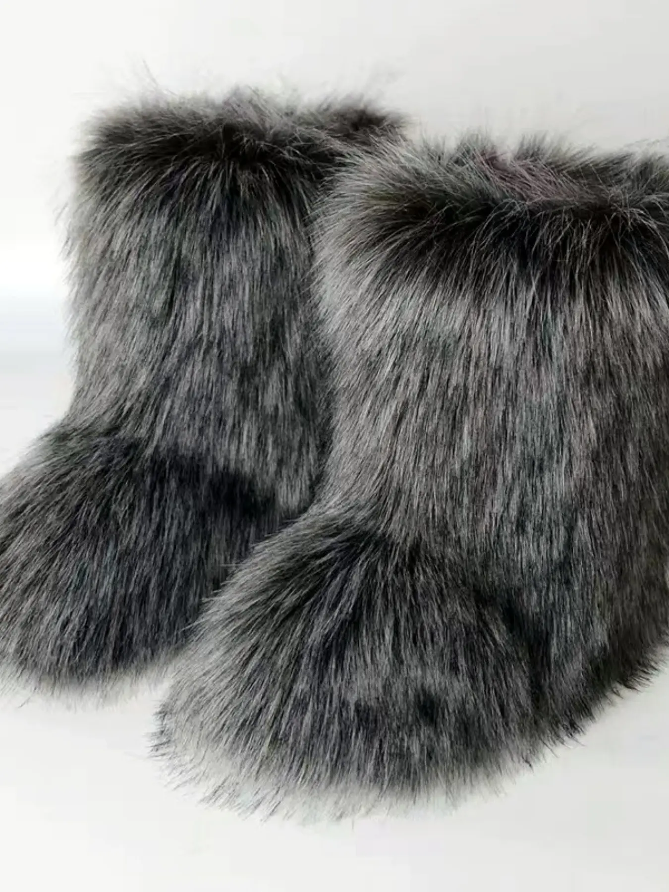 Women's Fashionable Faux Imitation Leather Snow Boots, Warm Mid-Calf Winter Outdoor Boots, Stylish Rivet Design, Medium Width