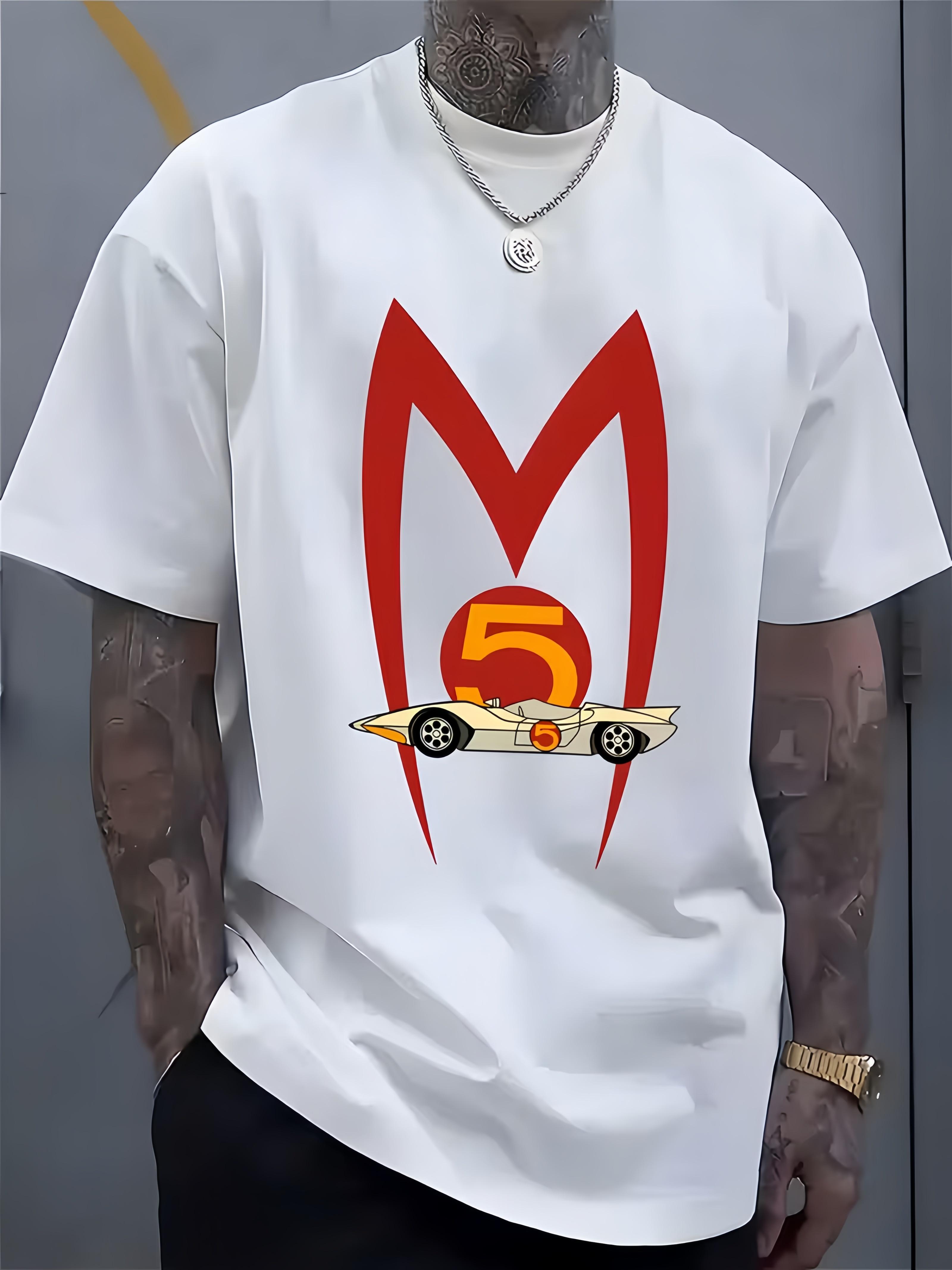 Speed Car Graphic TShirt Vintage Racing Print Design Soft Cotton Oversized Fit Breathable Streetwear Style Perfect for Casual Outings Weekend Parties Summer Travel and Gift for Friends