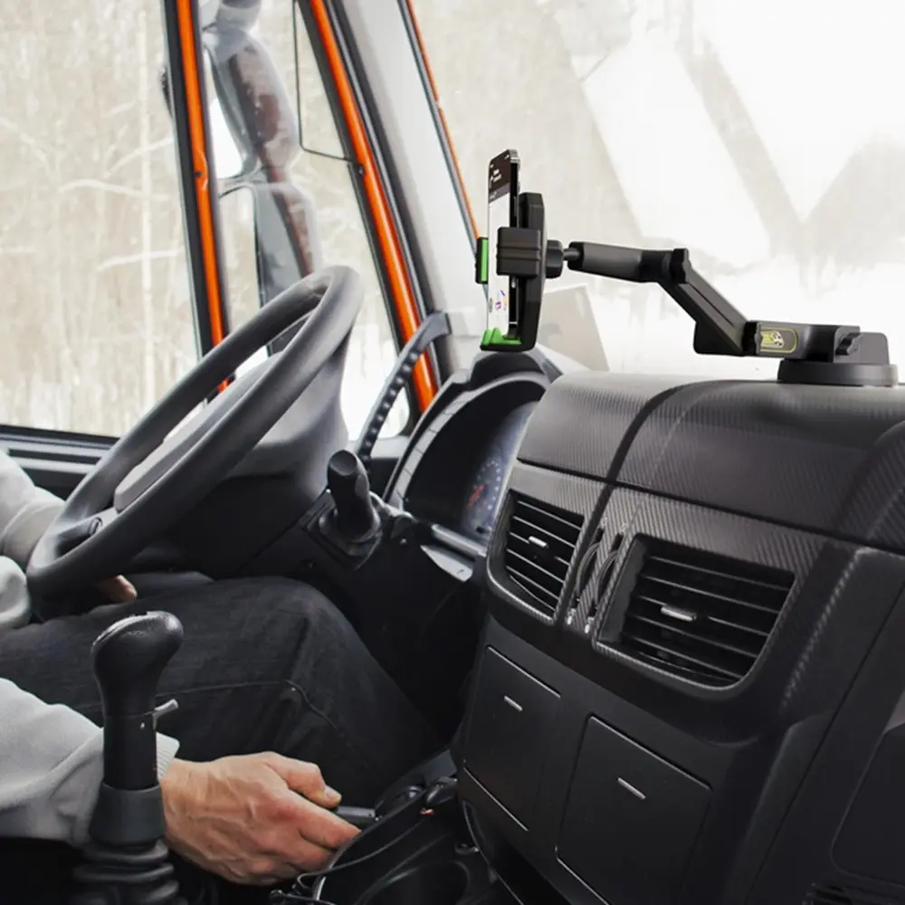 1pc Vacuum Mount Phone Holder for Trucks, Heavy-Duty Super Strong Vacuum, Mobile Device Mount for Dashboard or Windows, Long Arm Stabilizing Support, Cellphone Car Holder