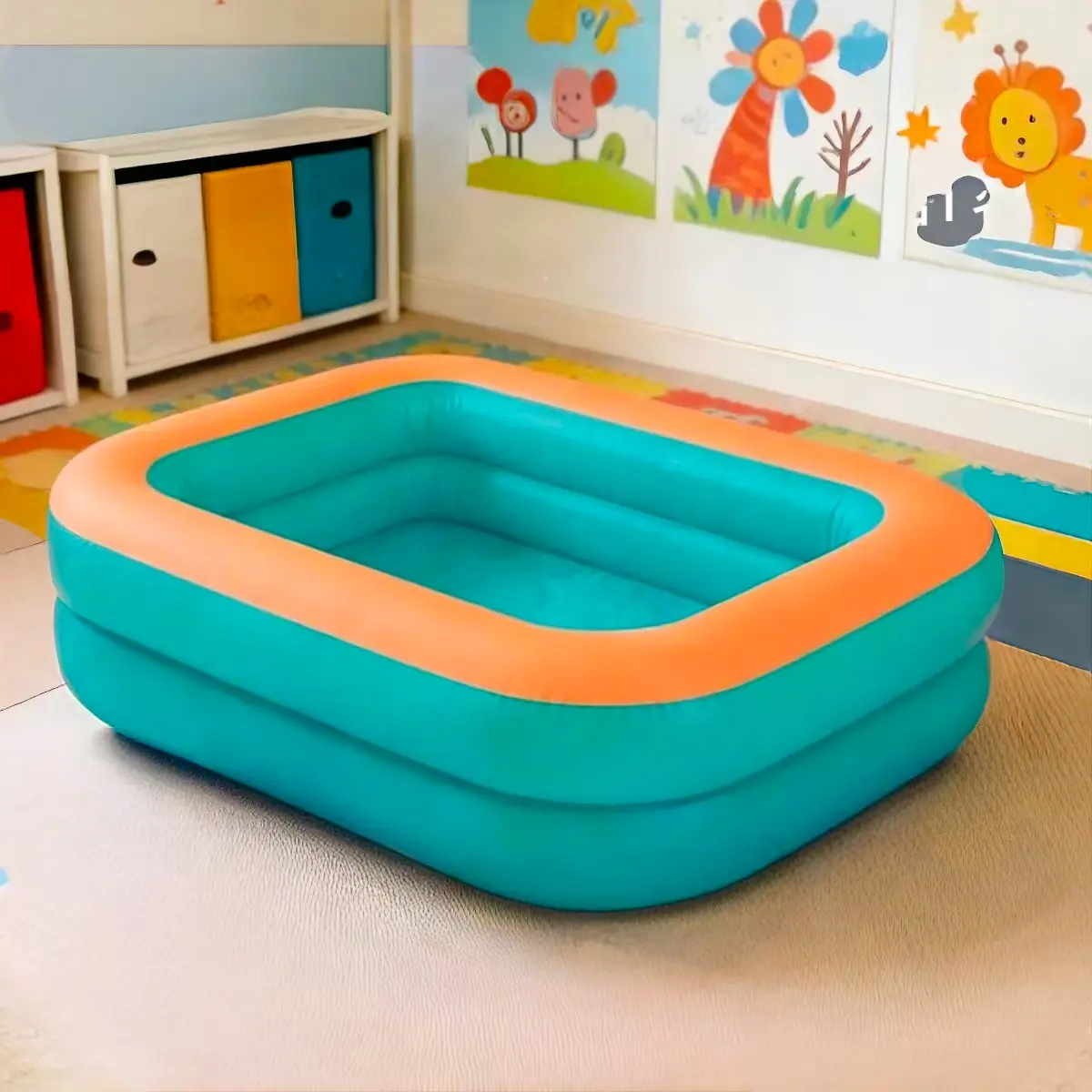 Inflatable Swimming Pool, Large Outdoor Family Water Pool, Thick Plastic Baby Bathing Pool, Home Use, Swimming Pool Portable, Kiddie Swimming Pool, Toddler Pools, Blow Up Pool