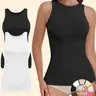 Women's Seamless Tummy Shaping Shapewear Tank Tops, 1/2/3/4 Pack, Round Neck Strapless Slim Fit Compression Belly Control, Casual All Season Wear