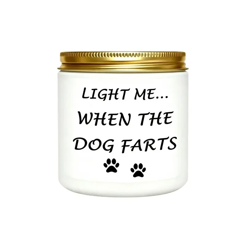 Funny Gifts for Women Dog Mom Dog Lovers Christmas Birthday Gifts for Her Sister Best Friend Girlfriend Wife Stocking Stuffers Light Me When Farts Lavender Scented Soy Candles