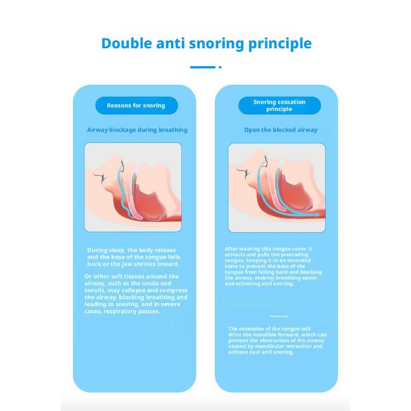 2pc New Snoring Device Tongue Cover Silicone Snoring Device Anti-snoring Respirator Sleep Device Snoring Device Snoring Device Transparent