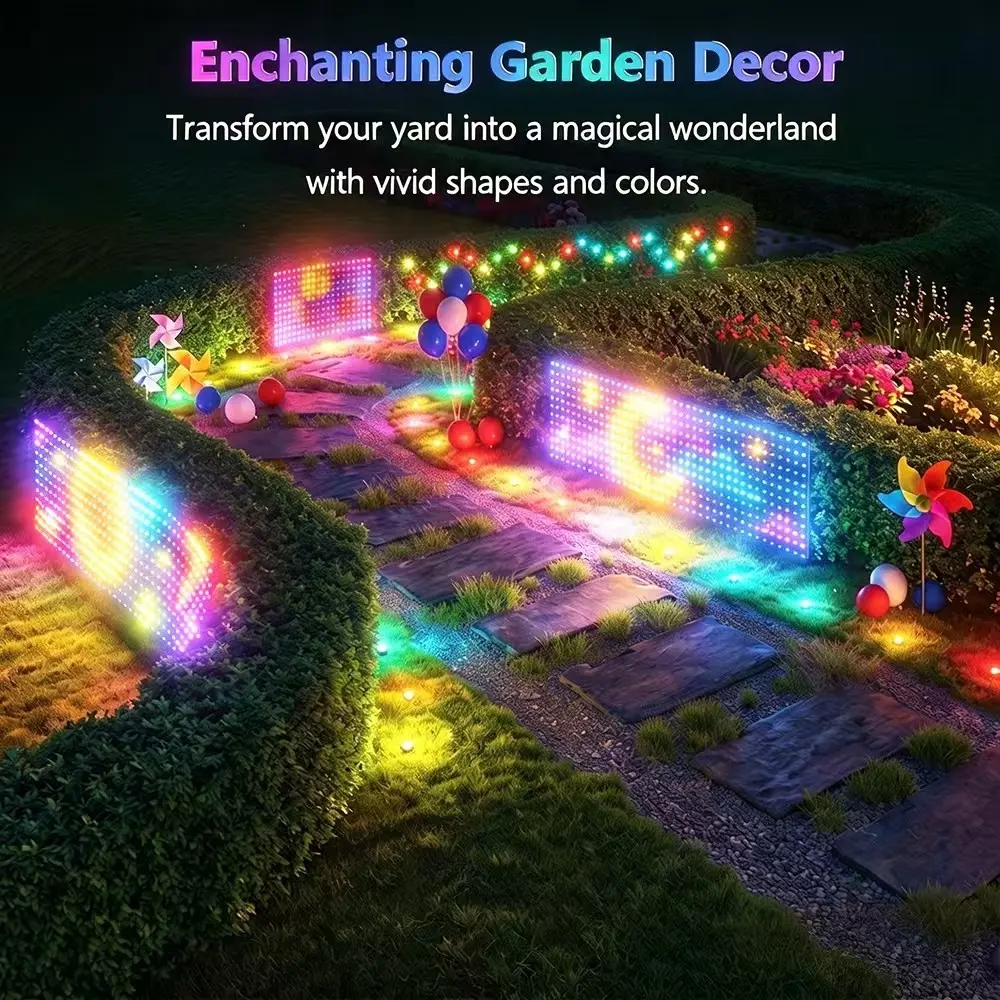 Programmable Pixel LED String Lights, USB Plug-And-Play, APP Control, IR Remote, Voice Control, Adjustable Brightness, 256/512/1024 Leds, Decorative Lighting