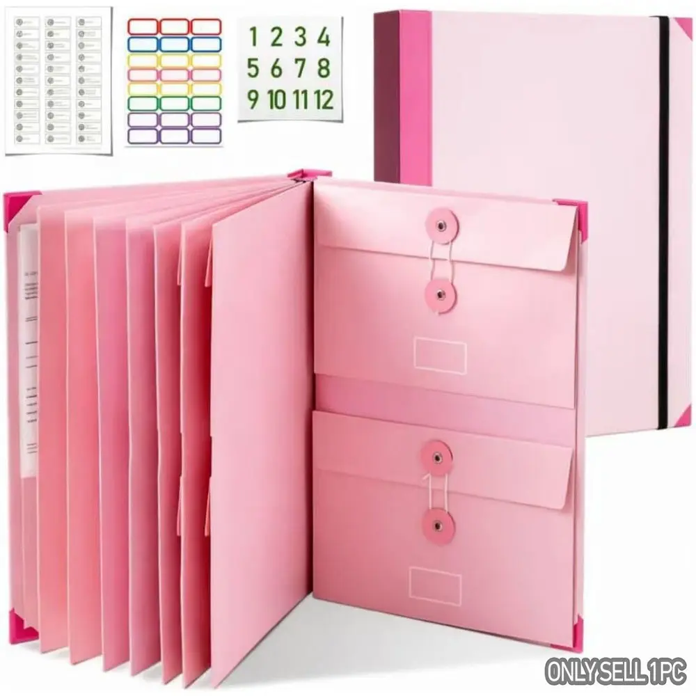 Important Document Manager by Savor, Binder with Guide Labels, 10 Pockets File Folder, for Home Records, Legal, Medical Documents