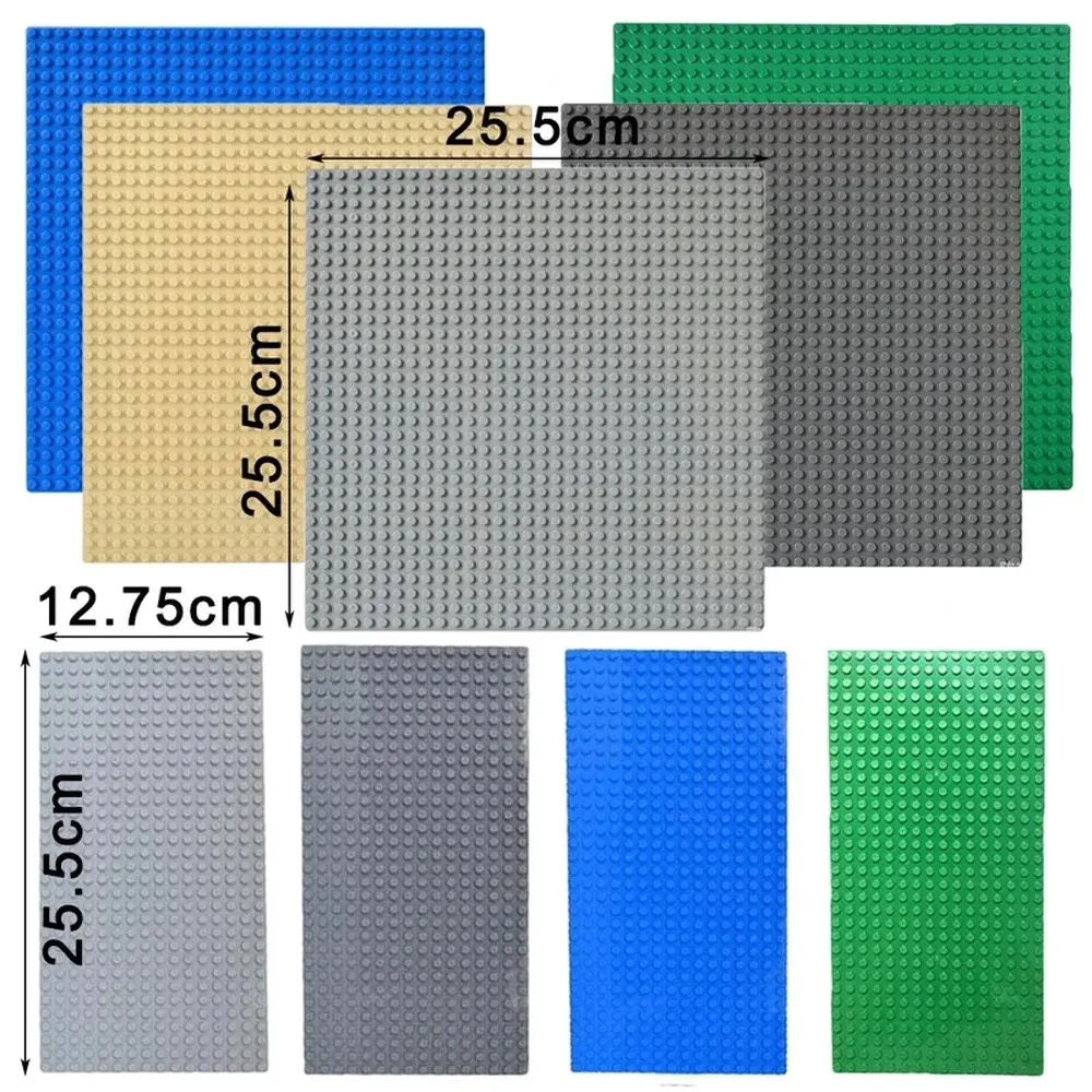 Unisex Classic Plastic Building Block Baseplate, 32x32 Dots, 25.5*25.5cm Brick Accessory, 10+ Years Kids' Building Toy
