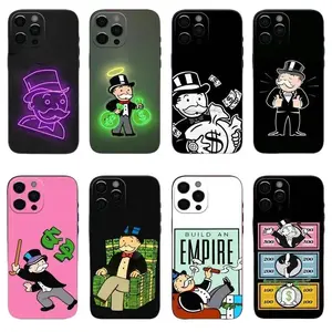 Dollar Alec Monopoly Man Phone Case For iPhone 17 ProMax Air,16,15,14,13,12,11,Mini,Pro,MAX & Samsung Galaxy S26 S25 S24 S23 S22 S21 FE EDGE Ultra Plus Anti-Fall Transparent shockproof protection Soft silicone Back Cover