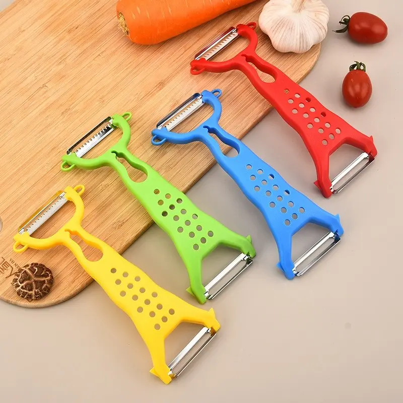 4-Piece Dual-Function Peeler Set, High-Quality Stainless Steel, Comfortable Grip, Ideal for Potatoes, Fruits, Vegetables, Kitchen Tools