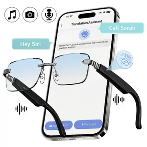 AI Voice Assistant multifunctional Smart Glasses, Blue Light Blocking, Hands-Free for Daily, Driving, Commute & Outdoor Use, 130+ Languages Real-Time Translation, Touch-to-Capture Camera, Bluetooth Music & Calls