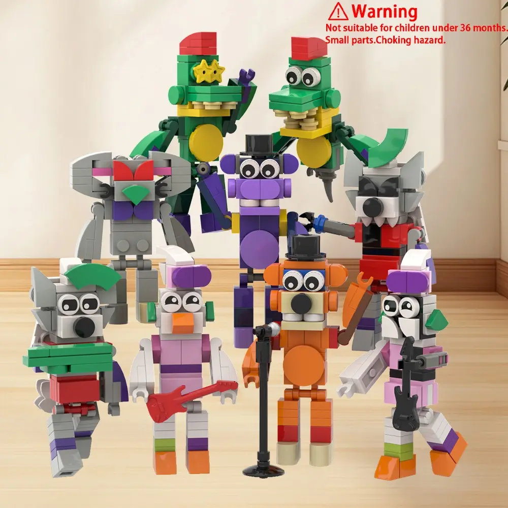 Five Nights Security Room Building Blocks Model Toy Block Figures for Adult, Security Room Fredy Building Set Five Nights Game Toys Merch Suitable for Halloween Birthday Gift Building Block Sets Block Kit Buildable Blocks Kit