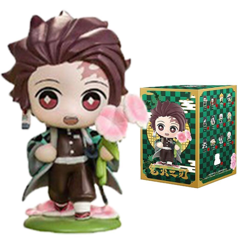 Demon Slayer Tanjiro Kamado Nezuko anime cartoon figure blind box creative personalized statue model ornament surprise gift box