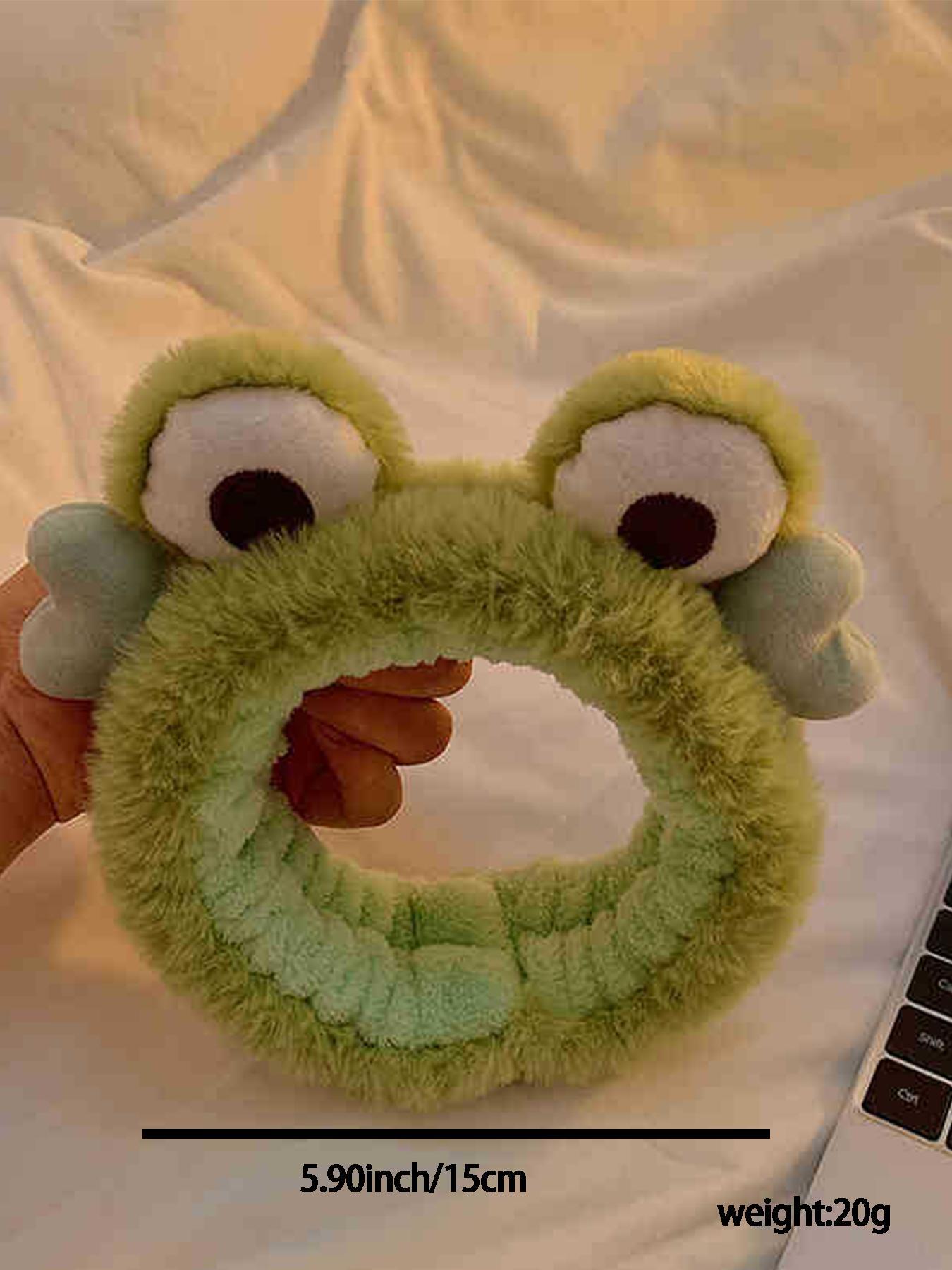 Cute Frog Design Plush Hair Hoop, 2024 New Style Fashionable Hair Accessories for Women & Girls, Lovely Hairwear for Daily Used Hairstyles Ideas, Puffy Zigzag Headband