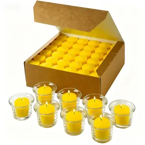 Long Burning Citronella Candles for Outdoor Gatherings - 72 Pack Scented Votive Candles - 10 Hour Burn Time Each - Indoor/Outdoor Use - Summer Mosquito Repellent Candles - Made in USA - Bulk Set