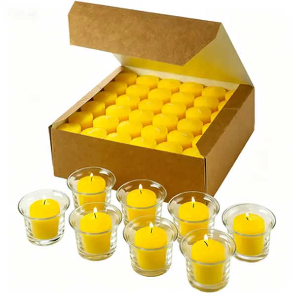 Long Burning Citronella Candles for Outdoor Gatherings - 72 Pack Scented Votive Candles - 10 Hour Burn Time Each - Indoor/Outdoor Use - Summer Mosquito Repellent Candles - Made in USA - Bulk Set