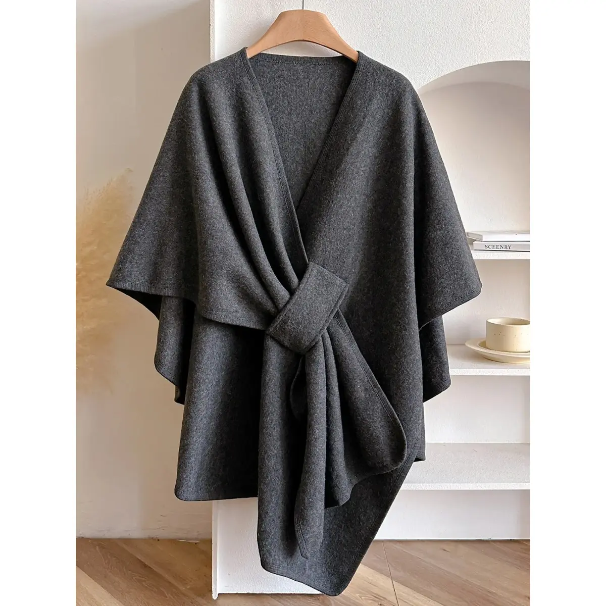 Women’s Plain Tencel Satin Shawl - Warmth Assurance Washable Cotton Soft Scarf, Casual Multifunctional Wrap for Fall & Winter Fashion, Wrap Style, Cozy, Easy Pairing, Multiple Purposes