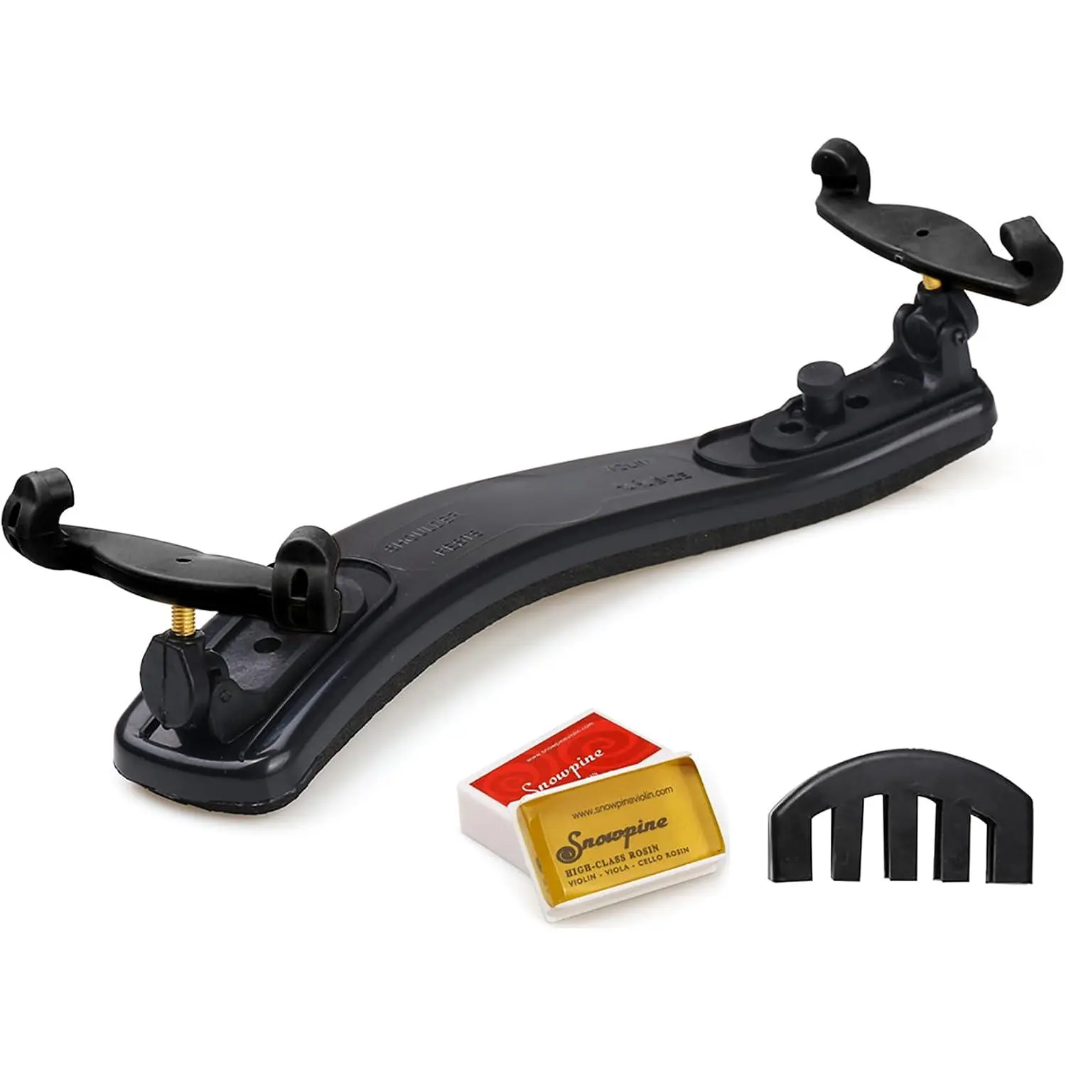 1/2 Violin  Rest for , Adjustable, with rosin & mute -Set | 1/4, Non-Slip Rubber Clips,  Posture Correction, Durable PVC Frame, Lightweight, for Beginners, Compact Storage