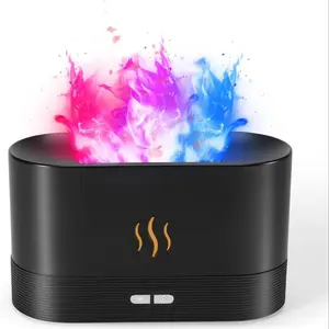 Colorful Flame Air Aroma Diffuser Humidifier, USB Powered 7 Flame Colors Noiseless Essential Oil Diffuser for Home, Office, Yoga