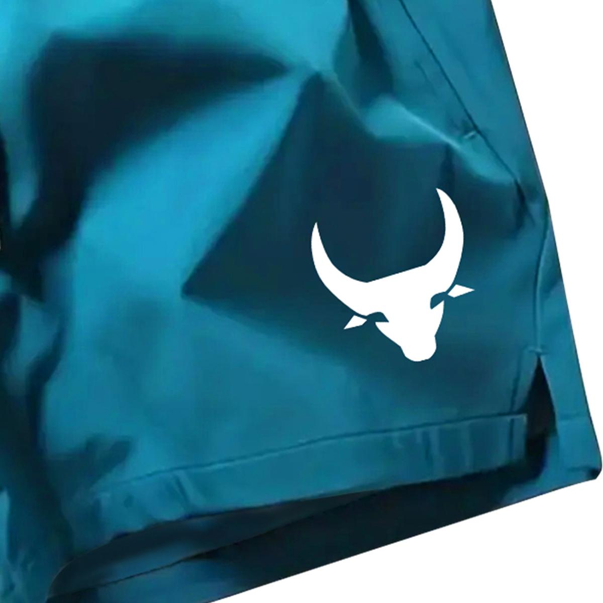 Men's two-piece sports shorts, summer casual quick-dry waistband drawstring breathable quick-dry, suitable for tennis and fitness training; animal print; men's shorts