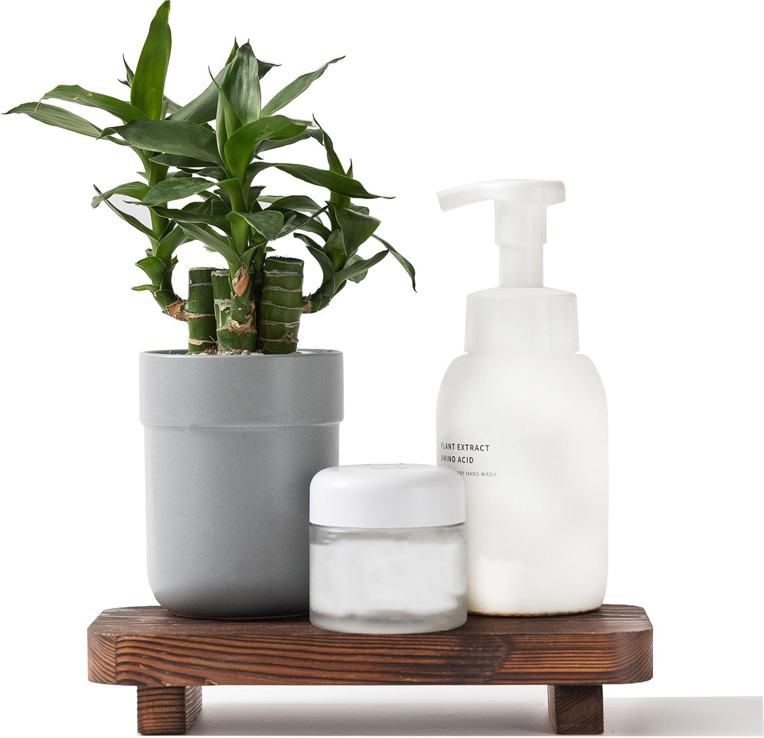 Wood Risers for Decor Display, Bathroom Counter Sink Decor, Dish Soap Tray Wood Tray for Kitchen Counter, Small Wooden Soap Stand, Wood Soap Pedestal, Soap