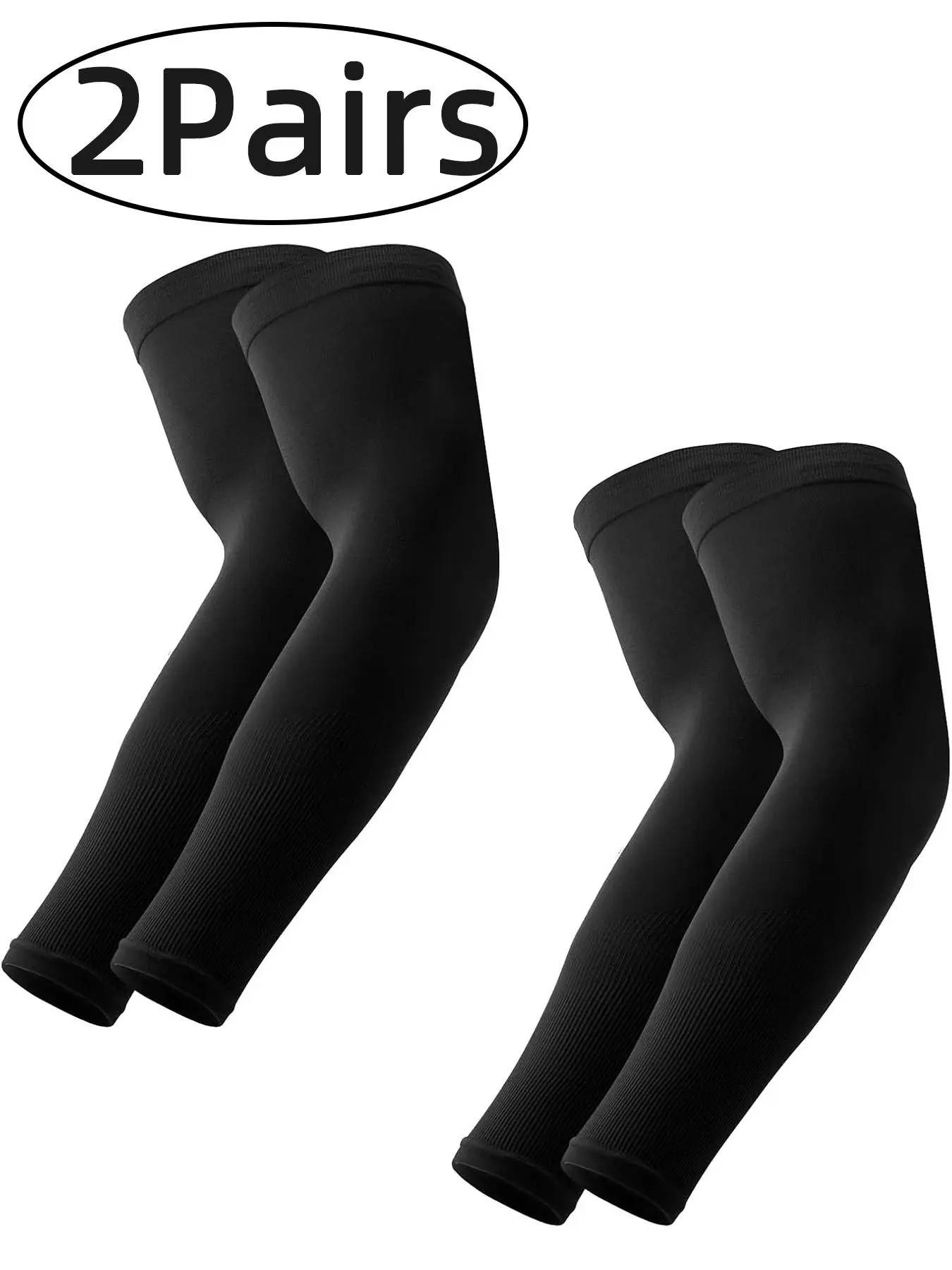 2 Pairs Arm Sleeves Compression UV Protection, Cooling Sun Sleeves, Tattoo Cover Up, Basketball Arm Sleeves, Football Gear, Protective Arm Sleeves