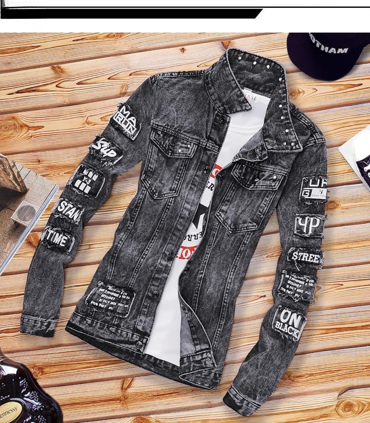 sets for men clothing Spring Autumn Mens Denim Jacket + Jeans Pants Set Fashion Single Breasted Coat Trousers Two Piece Denim suit Clothes Sleeve Sleeved Basic Formal Menswear 2 Piece Denim Outfit Jean Jacket and Jeans Set Denim Set (Belt not include
