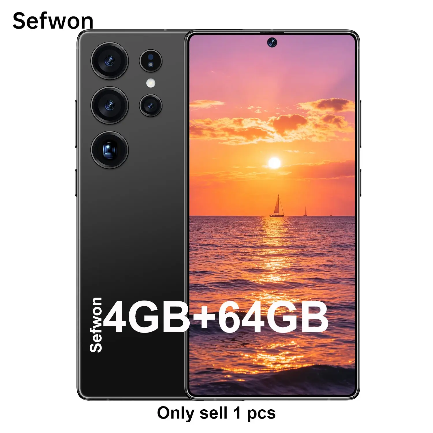 New 2026 Sefwon Android Unlocked Smartphone, 6.8-Inch Screen, 4000mah Battery, Dual Sim, Octa-Core Cpu, 8mp+16mp Camera, 4g Network, Android 12, 4+64GB Storage