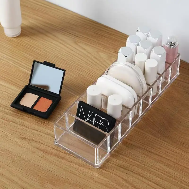 1pc Powder Eyeshadow Transparent Cosmetics Storage Box Cosmetic Lipstick Powder Cake Organizer Plastic Desktop Storage Cosmetics