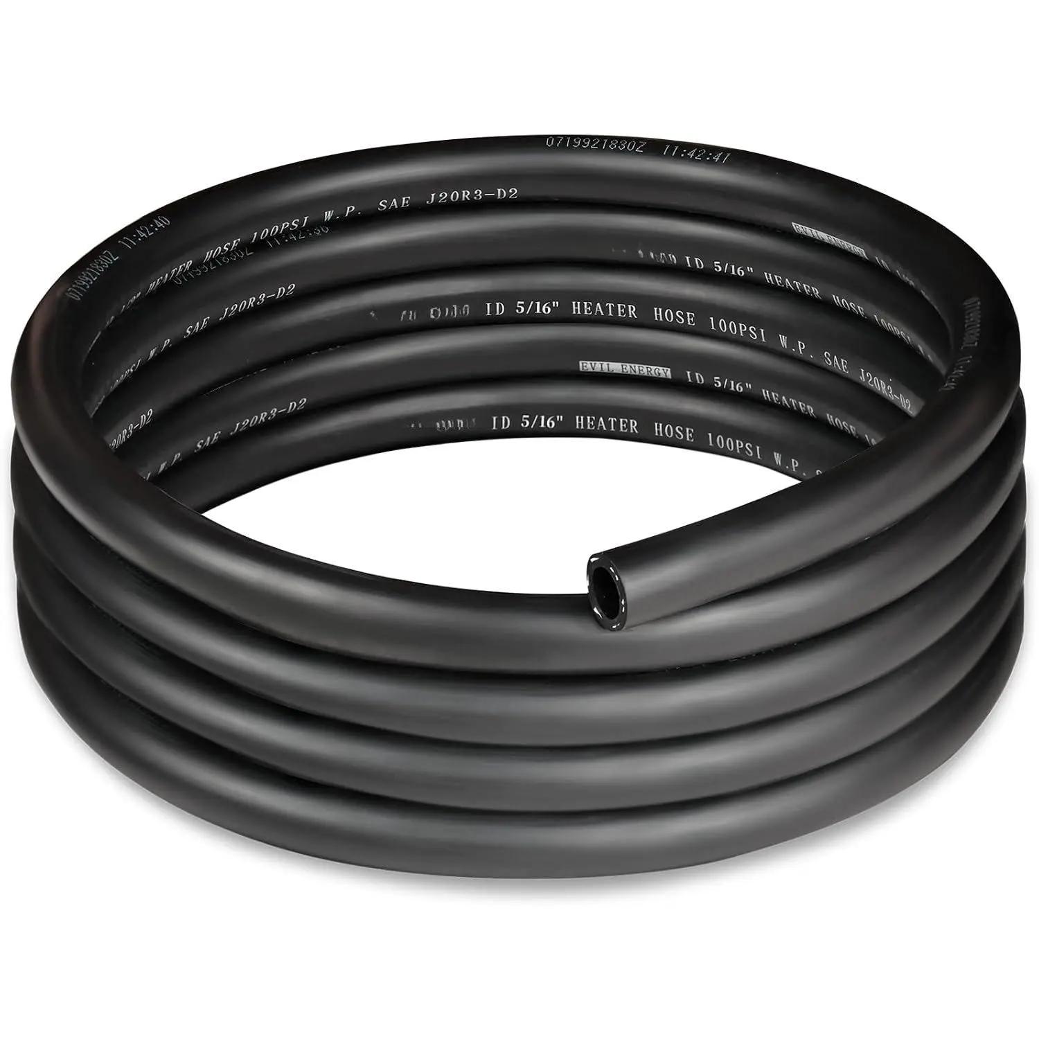 5/16" Heater Hose Coolant Radiator Straight 100PSI SAE 20R3 10FT Black