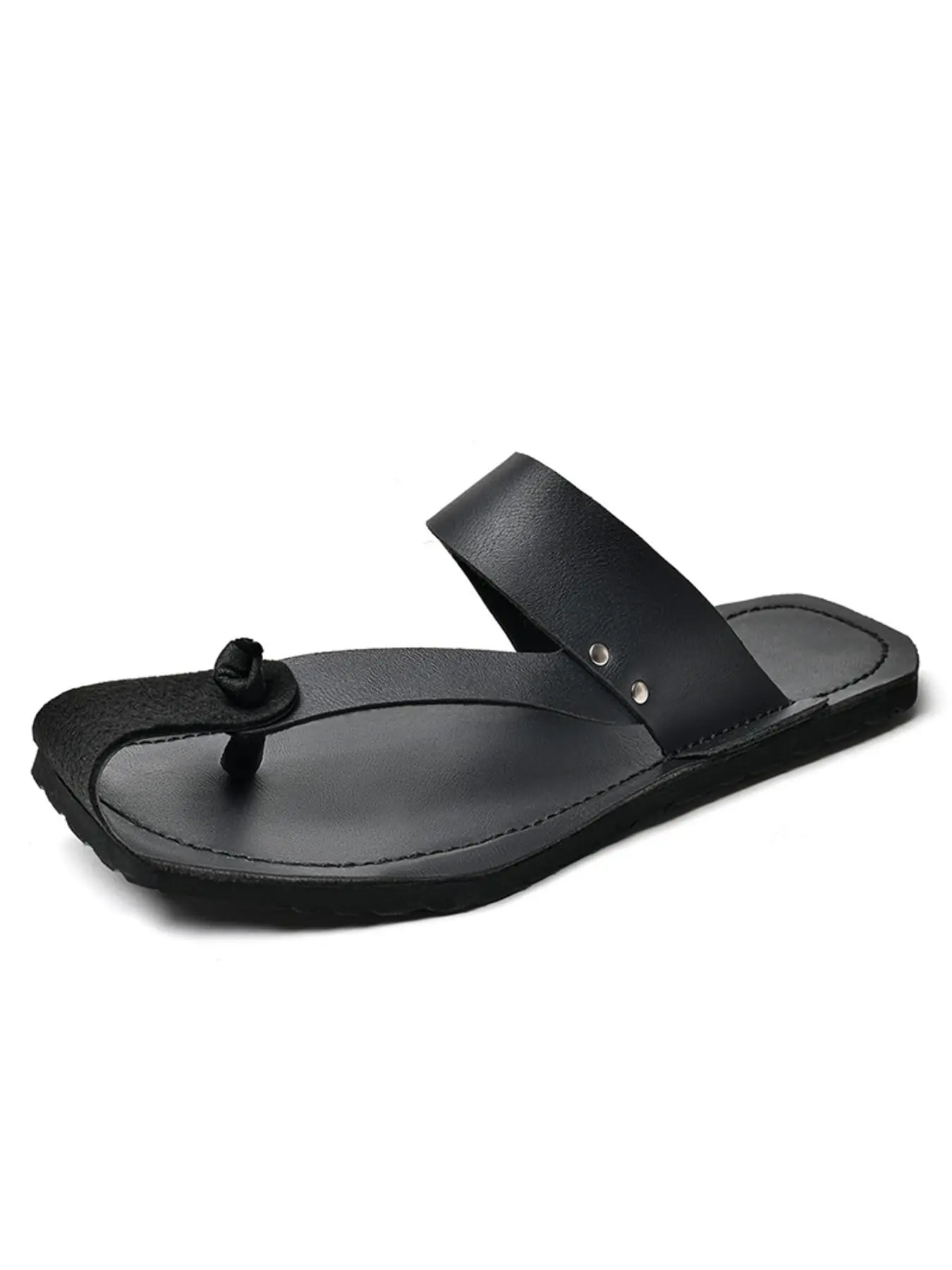 Men's Large Size Leather Sandals, Lightweight Summer Casual Shoes, Comfortable Fashion Men's Footwear, Ideal for Outdoor Activities and Beach Use