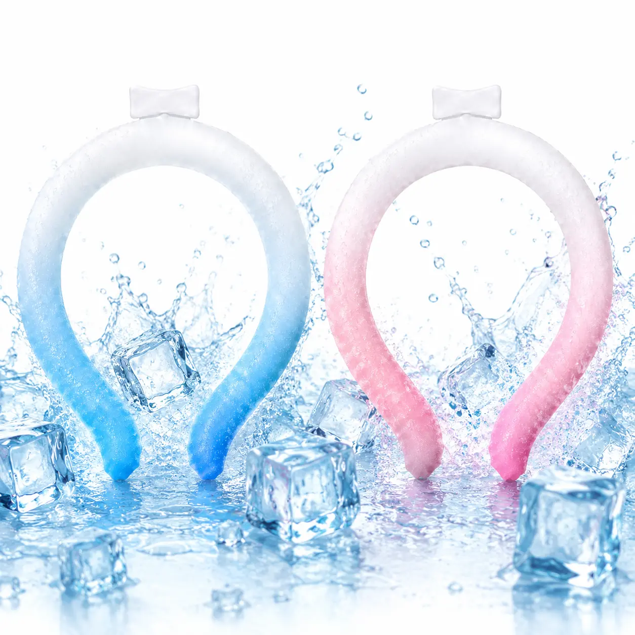 Neck Cooling Tube – No Battery, No Ice, PCM Technology Cools Below 28°C/82°F, Wearable Hands-Free Cold Ring for Outdoor Work, Sports, Commuting & Hot Weather Relief, Reusable Body Cooler