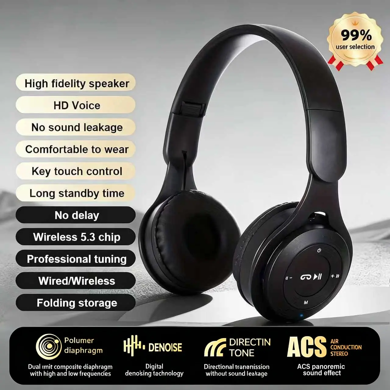 2026 Simple Design Cute Earphones, Audio Headphone, Type-C Charging Interface, Portable Foldable, Ideal for Music Gaming, Perfect Gift Option, Headphone for Travel